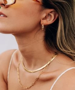 WELL DUNN CUBANO CURB CHAIN HOOP EARRING Accessories