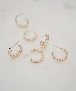 WELL DUNN CUBANO CURB CHAIN HOOP EARRING Accessories