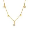 LUV AND BART STELLA NECKLACE WITH CRYSTAL STAR CHARMS