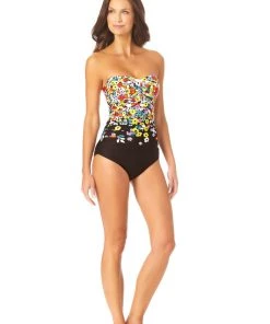 All Women's Swimwear ANNE COLE FLOWER FIELD ONE PCE BANDEAU 9 All Women's Swimwear ANNE COLE FLOWER FIELD ONE PCE BANDEAU