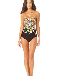 All Women's Swimwear ANNE COLE FLOWER FIELD ONE PCE BANDEAU 10 All Women's Swimwear ANNE COLE FLOWER FIELD ONE PCE BANDEAU