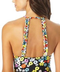 All Women's Swimwear ANNE COLE FLOWER FIELD HIGH NECK ONE PCE