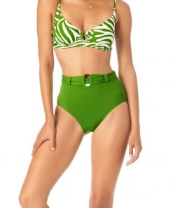 All Women's Swimwear ANNE COLE BELTED HIGH WAIST BOTTOM