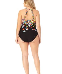 ANNE COLE PLUS SIZE FLOWER FIELD HIGH NECK ONE PCE 7 ANNE COLE PLUS SIZE FLOWER FIELD HIGH NECK ONE PCE