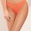 MAAJI ORANGE POPPY SUBLIMITY TEXTURED REVERSIBLE BIKINI BOTTOM