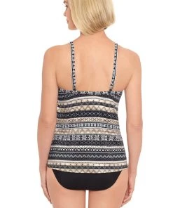 PENBROOKE ALL LINED UP HIGH NECK TANKINI All Women's Swimwear