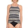 PENBROOKE ALL LINED UP HIGH NECK TANKINI All Women's Swimwear