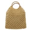 The Hula Hut Crochet Shopper Bag With Wood Handle 1 The Hula Hut Crochet Shopper Bag With Wood Handle