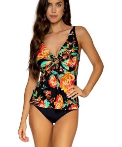 77T SUNSETS FOREVER UW CUP SIZE TANKINI TOP