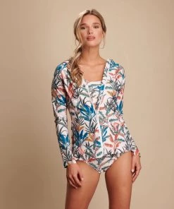 QUINTSOUL TULUM LONG SLEEVE HOODY RASHGUARD W/ZIP All Women's Swimwear