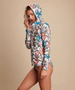 QUINTSOUL TULUM LONG SLEEVE HOODY RASHGUARD W/ZIP All Women's Swimwear