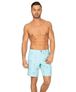 KABO 41467 BOTO 8.5" HYBRID SWIM SHORT WITH NAVY EMBR MACAWS All Men's Clothing