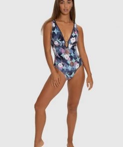 All Women's Swimwear Aqua Blu Australia Eros Deep V One Piece*