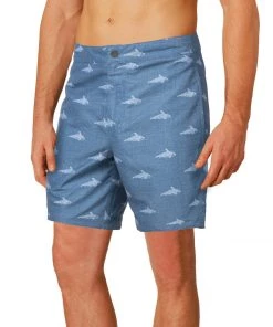KABO BOTO ORCA PRINT DENIM HYBRID SHORTS