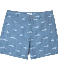 KABO BOTO ORCA PRINT DENIM HYBRID SHORTS