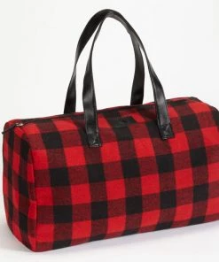 The Hula Hut BUFFALO CHECK DUFFLE BAG