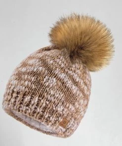 WOOLK Accessories MARINA HAT WITH POM AND LUREX DETAIL
