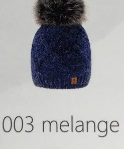 WOOLK Accessories KATRINA CABLE KNIT HAT WITH POM POM