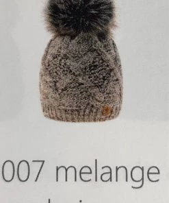 WOOLK Accessories KATRINA CABLE KNIT HAT WITH POM POM