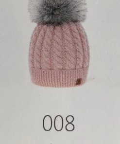 WOOLK CARLA CABLE KNIT POM HAT
