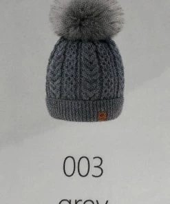 WOOLK Accessories ATENA TEXTURE KNIT POM HAT