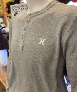 HURLEY All Men's Clothing MENS LOUNGE SET WAFFLE SHIRT/FLANNEL PANTS