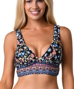 JANTZEN SWIMWEAR JANTZEN BUDDING BORDER Midkini Top