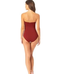 All Women's Swimwear ANNE COLE ONE PCE BANDEAU SUIT 23 All Women's Swimwear ANNE COLE ONE PCE BANDEAU SUIT