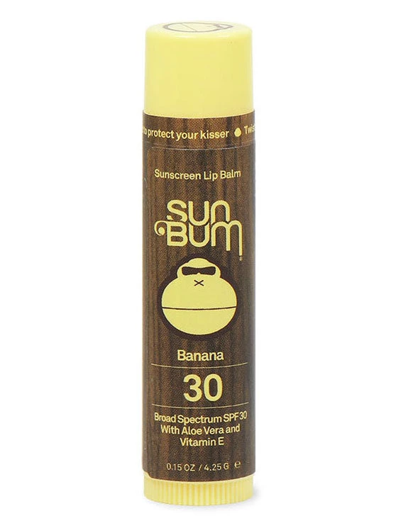 Sun Bum Spf 30 Lip Balm- Banana Suncare 3 Sun Bum Spf 30 Lip Balm- Banana Suncare