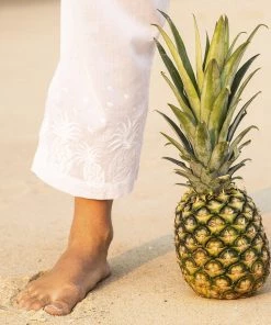 WEST INDIES WEAR KV498 WEST INDIES ALOHA BEACH PANT WITH PINEAPPLE EMBROIDERY
