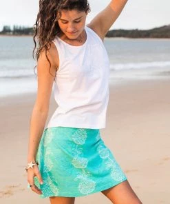 WEST INDIES WEAR WEST INDIES TANGO PINEAPPLE PRINT KNIT SKORT