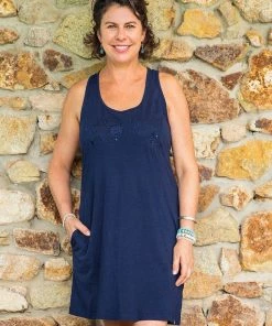 WEST INDIES WEAR WEST INDIES BEACH GARDEN T BACK COTTON KNIT DRESS