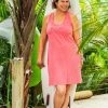 WEST INDIES WEAR WEST INDIES BEACH GARDEN T BACK COTTON KNIT DRESS