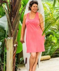 WEST INDIES WEAR WEST INDIES BEACH GARDEN T BACK COTTON KNIT DRESS