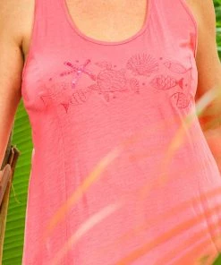 WEST INDIES WEAR WEST INDIES BEACH GARDEN T BACK COTTON KNIT DRESS