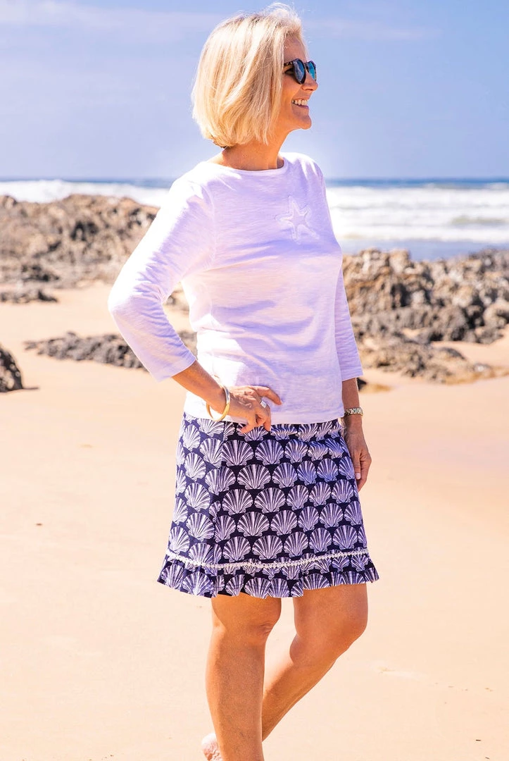 WEST INDIES WEAR All Women's Clothing WEST INDIES SEASHELL PRINTED SKIRT 5 WEST INDIES WEAR All Women's Clothing WEST INDIES SEASHELL PRINTED SKIRT