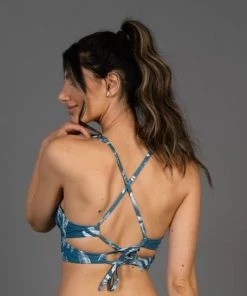 QUINTSOUL ASK YOURSELF Bustier Top With Criss Cross Back Tye