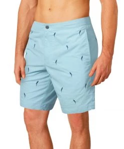 KABO 41467 BOTO 8.5" HYBRID SWIM SHORT WITH NAVY EMBR MACAWS All Men's Clothing 10 KABO 41467 BOTO 8.5