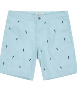 KABO 41467 BOTO 8.5" HYBRID SWIM SHORT WITH NAVY EMBR MACAWS All Men's Clothing