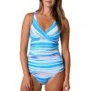 JANTZEN SWIMWEAR JANTZEN LAYERED X FRONT UW TANKINI