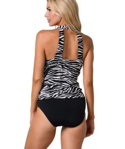 JANTZEN SWIMWEAR JANTZEN WILDLIFE H BACK PLUS CUP TANKINI TOP All Women's Swimwear