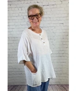 PLUM LOCO COTTON TUNIC TOP