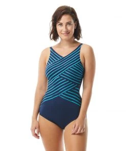 GABAR All Women's Swimwear VICTORY LAP HIGH V NECK ONE PIECE SWIMSUIT 8 GABAR All Women's Swimwear VICTORY LAP HIGH V NECK ONE PIECE SWIMSUIT