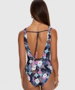 All Women's Swimwear Aqua Blu Australia Eros Deep V One Piece*
