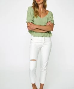 O'NEILL ONEILL SHORT SLEEVE EYELET TOP All Women's Clothing