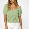 O'NEILL ONEILL SHORT SLEEVE EYELET TOP All Women's Clothing