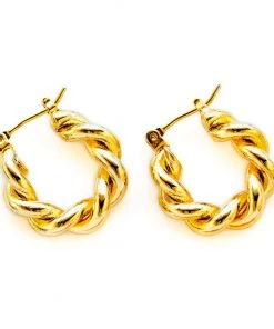 LUV AND BART LANA TWIST HOOP EARRING