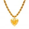 LUV AND BART Jewellery LAURA CHUNKY ROPE CHAIN WITH HEART PENDANT