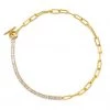 LUV AND BART Jewellery MAGGIE NECKLACE WITH BAGUETTE DIAMOND CRYSTAL