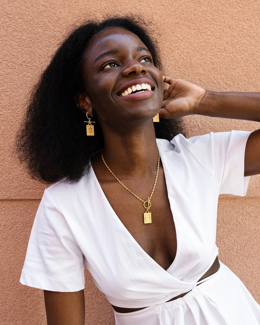 WELL DUNN Accessories NAVI MEDALLION PENDANT EARRINGS 3 WELL DUNN Accessories NAVI MEDALLION PENDANT EARRINGS